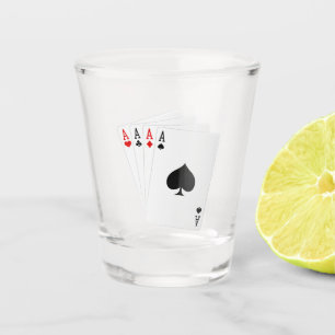 Four Aces Shot Glass