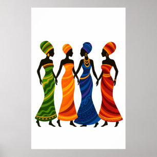 Four African Women Poster