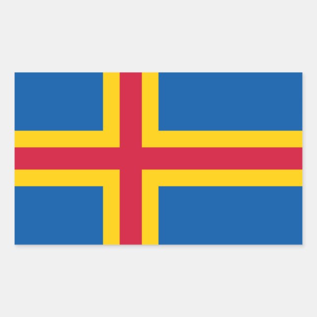 FOUR Aland Flag Rectangular Sticker (Front)