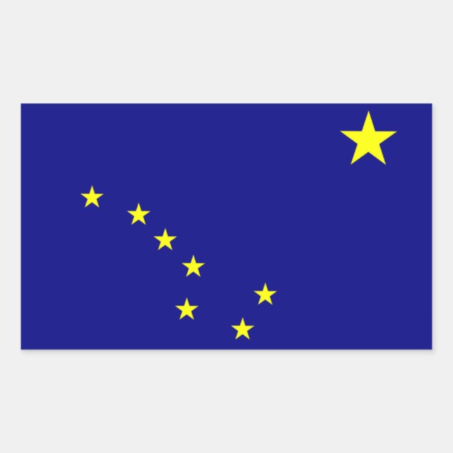 FOUR Alaska State Flag Rectangular Sticker (Front)