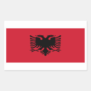 FOUR Albania National Flag Rectangular Sticker