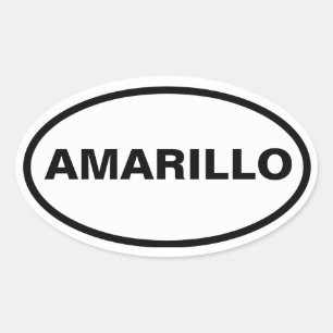 FOUR Amarillo, Texas Oval Sticker