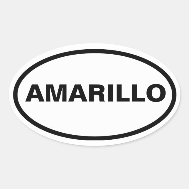 FOUR Amarillo, Texas Oval Sticker (Front)