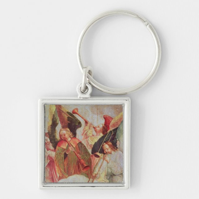 Four angels playing instruments key ring (Front)