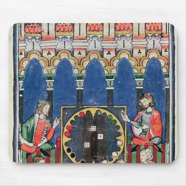 Four Arabic Backgammon Players Mouse Pad (Front)