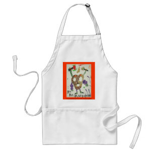 Four Armed Savage Pretzel Man  Apron