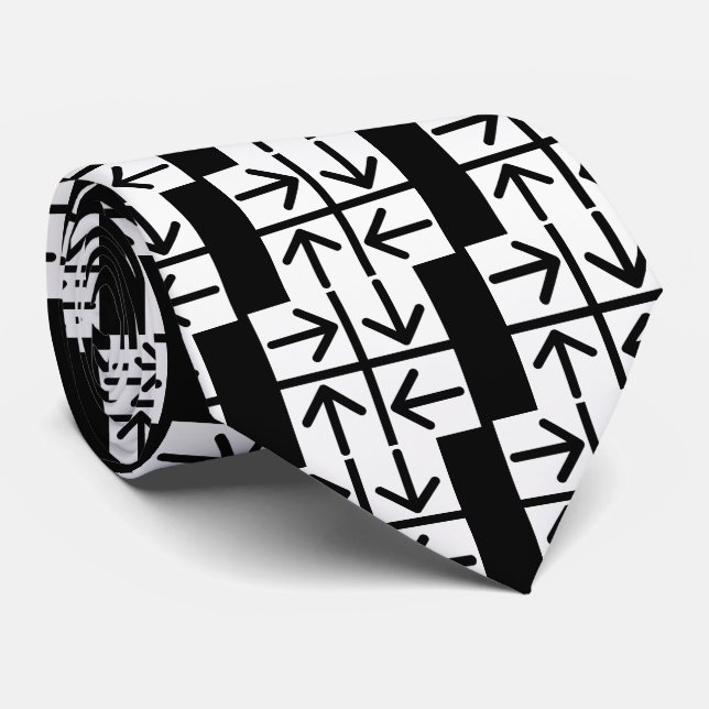 Four Arrows Pictograph Tie (Rolled)