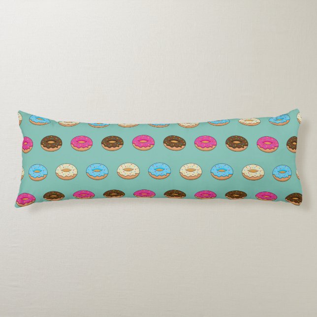 Four Assorted Doughnuts Pattern Body Cushion (Front)