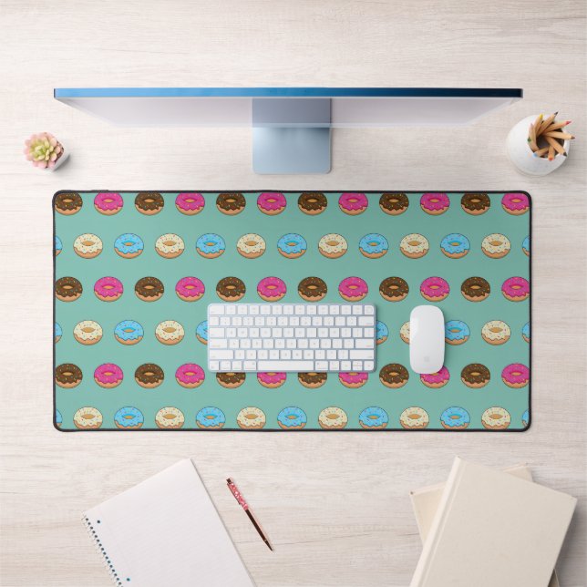 Four Assorted Doughnuts Pattern Desk Mat (Office 1)