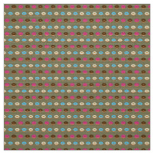 Four Assorted Doughnuts Pattern Fabric