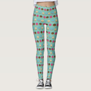 Four Assorted Doughnuts Pattern Leggings