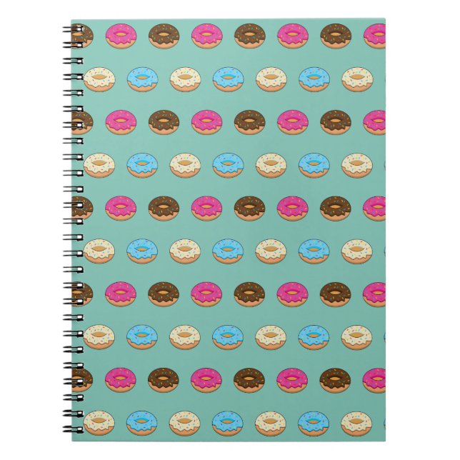 Four Assorted Doughnuts Pattern Notebook (Front)