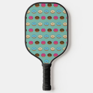 Four Assorted Doughnuts Pattern Pickleball Paddle