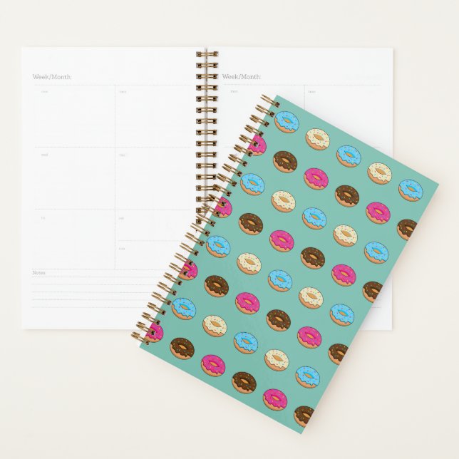 Four Assorted Doughnuts Pattern Planner (Display)