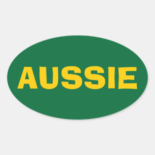 FOUR "AUSSIE" OVAL STICKER