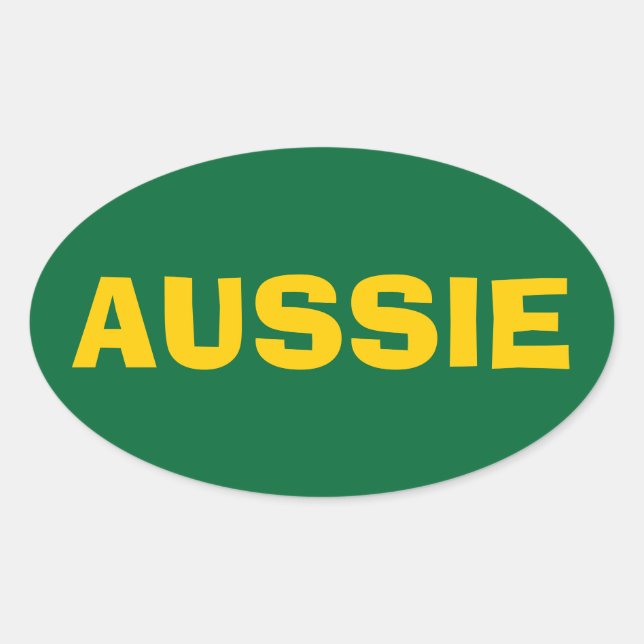 FOUR "AUSSIE" OVAL STICKER (Front)