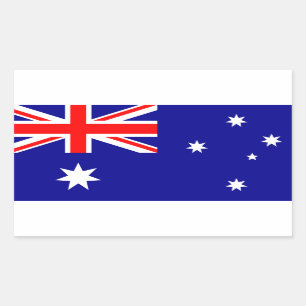 FOUR Australia National Flag Rectangular Sticker