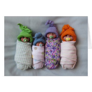 Four Babies: Polymer Clay Sculptures: Binkies