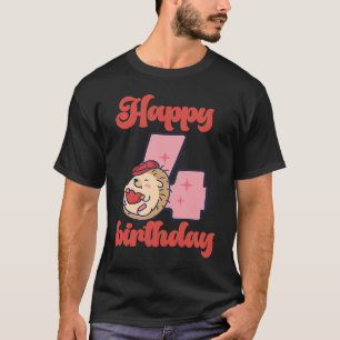 Four Baby Birthday One Wild Lion Animals Celebrati T-Shirt