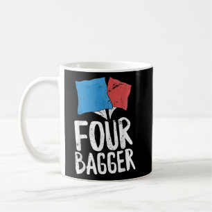 Four Bagger Funny Cornhole Bean Bag Toss Coffee Mug