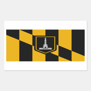 FOUR Baltimore Flag Rectangular Sticker