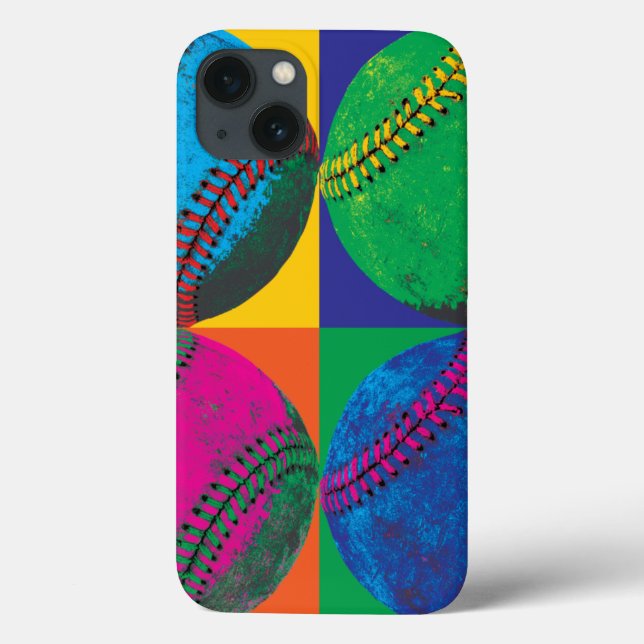 Four Baseballs in Different Colours Case-Mate iPhone Case (Back)