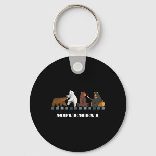 Four Bear 4b Movement Feminist Women Empower Graph Key Ring