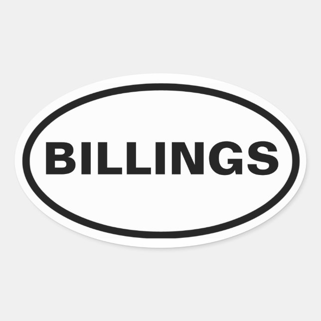 FOUR Billings, Montana Oval Sticker (Front)