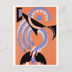 Four Blue Snakes Postcard