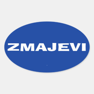 FOUR Bosnia National Football Team "Zmajevi" Oval Sticker