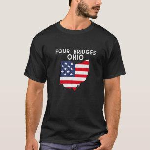 Four Bridges Ohio USA State America Travel Ohioan T-Shirt
