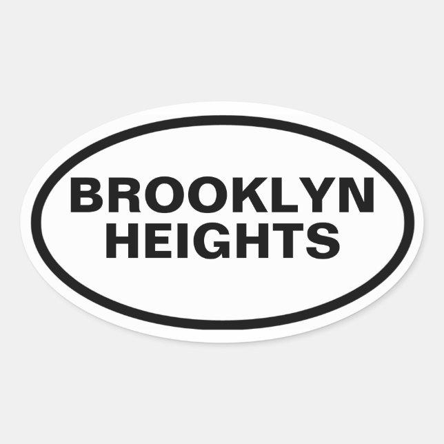 FOUR Brooklyn Heights Oval Sticker (Front)