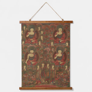 Four Buddhas in Pure Land Buddhism Hanging Tapestry