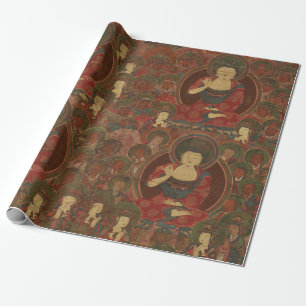 Four Buddhas in Pure Land Buddhism Wrapping Paper