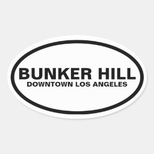 FOUR "Bunker Hill" Oval Sticker