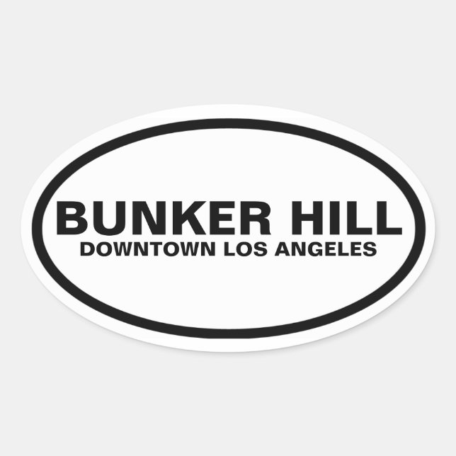 FOUR "Bunker Hill" Oval Sticker (Front)