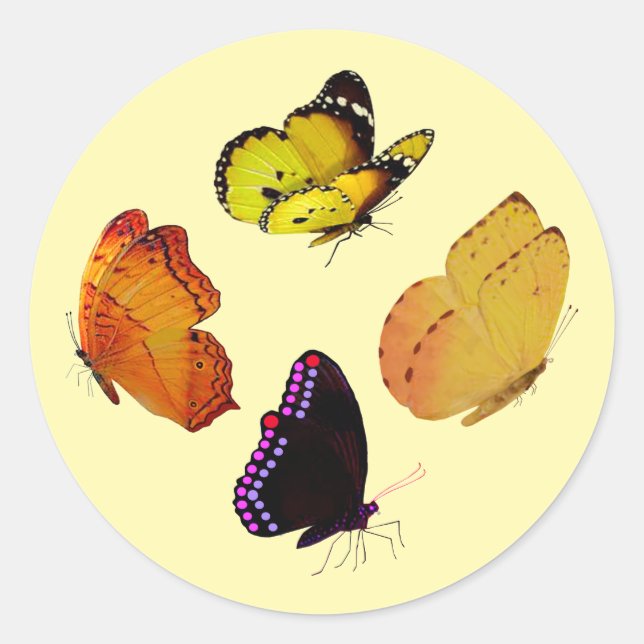 Four Butterflies Stickers (Front)