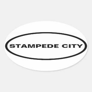 FOUR Calgary "STAMPEDE CITY" Oval Sticker