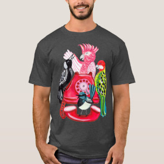 Four Calling Birds 12 Days of Christmas Pink  T-Shirt