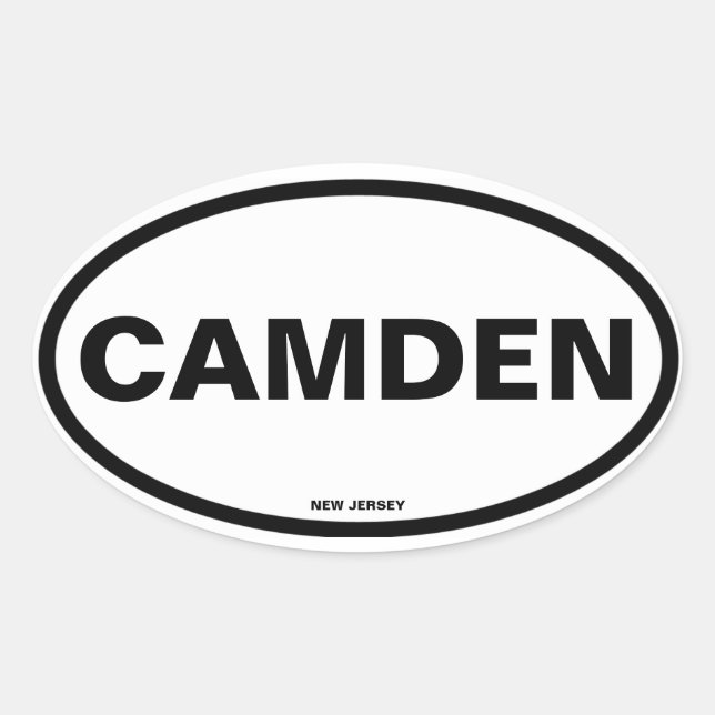 FOUR Camden New Jersey Oval Sticker (Front)