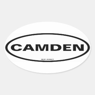 FOUR Camden New Jersey Oval Sticker
