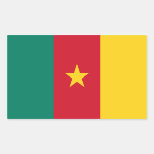 FOUR Cameroon National Flag Rectangular Sticker