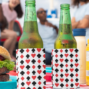 Four Card Shapes Pattern Seltzer Can Cooler