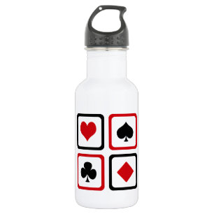 Four card suits 532 ml water bottle