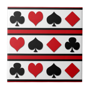 Four card suits ceramic tile