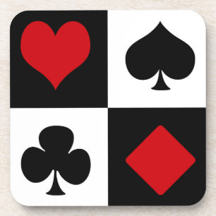 Four card suits coaster