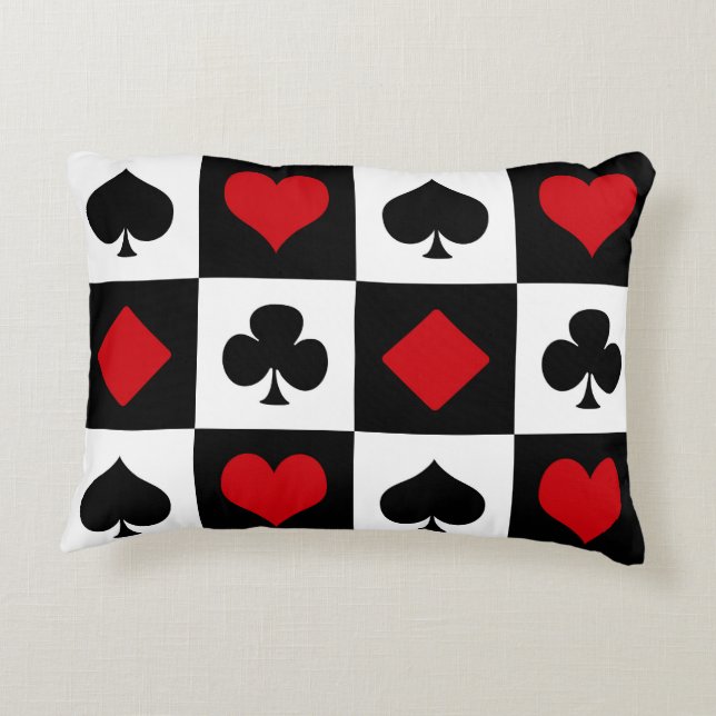 Four card suits decorative cushion (Back)