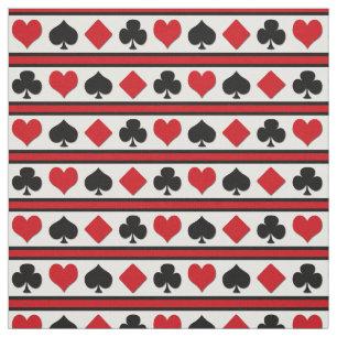 Four card suits fabric