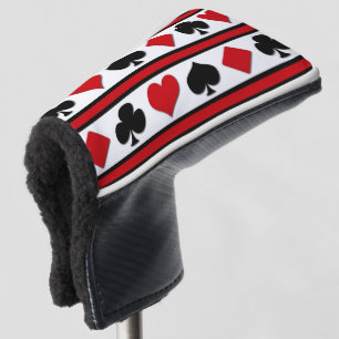 Four card suits golf head cover