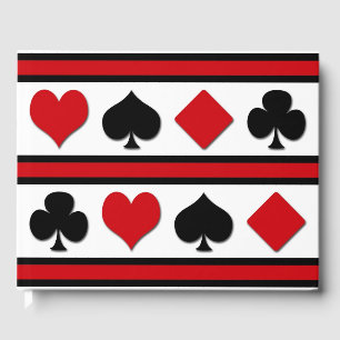 Four card suits guest book